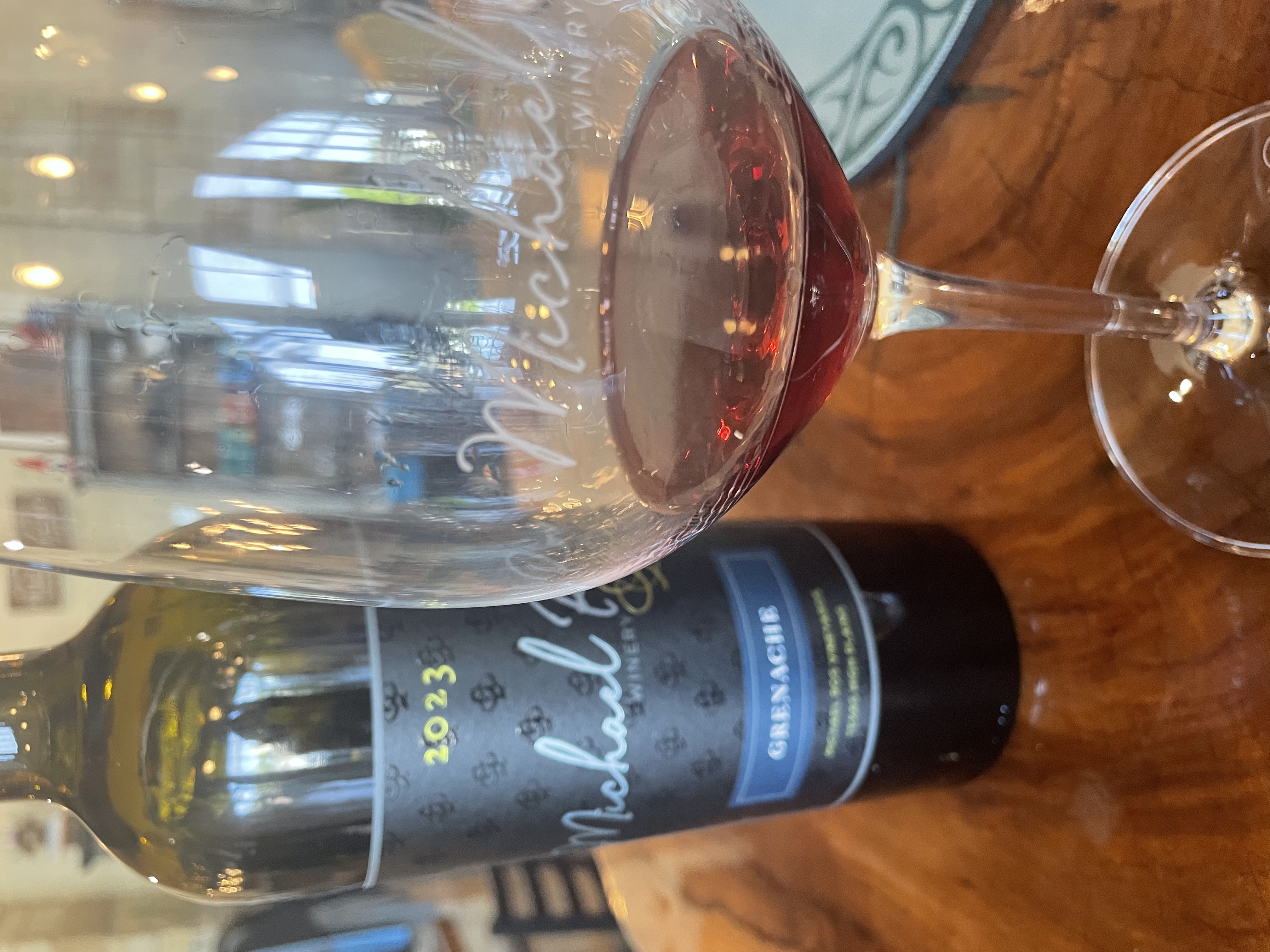 Plate 02 · In the glass · Michael Ros 2023 Grenache, the bottle we took home