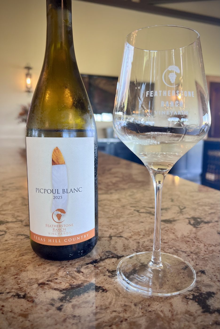 Plate 02 · In the glass at Featherstone · 2025 Picpoul Blanc