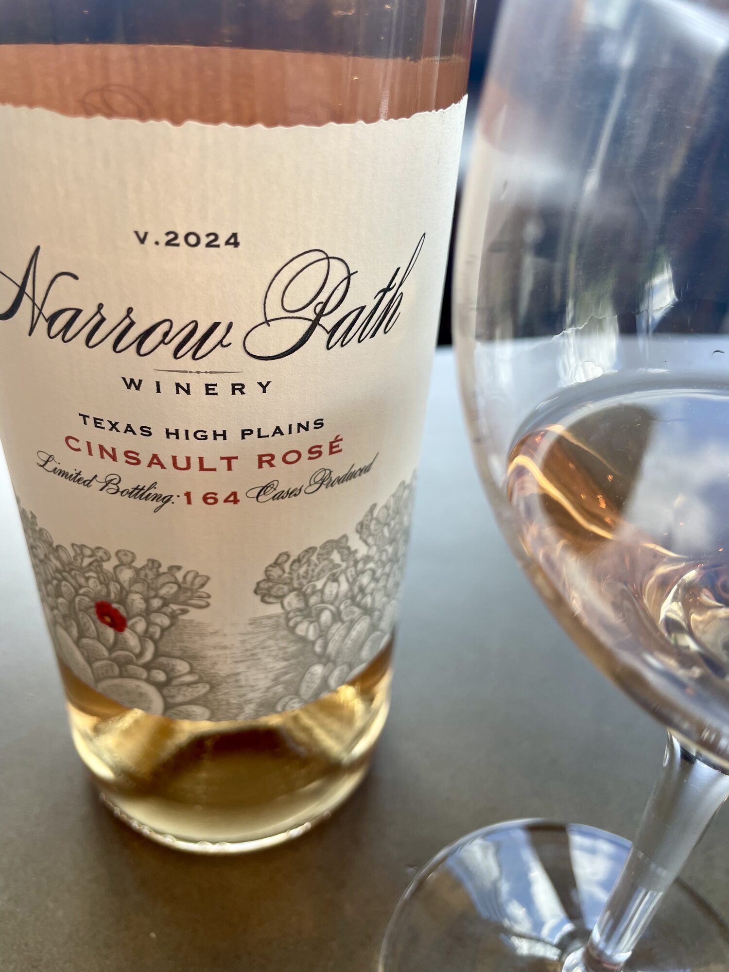 Plate 02 · The 2024 Cinsault Rosé at Narrow Path — a 164-case bottling
