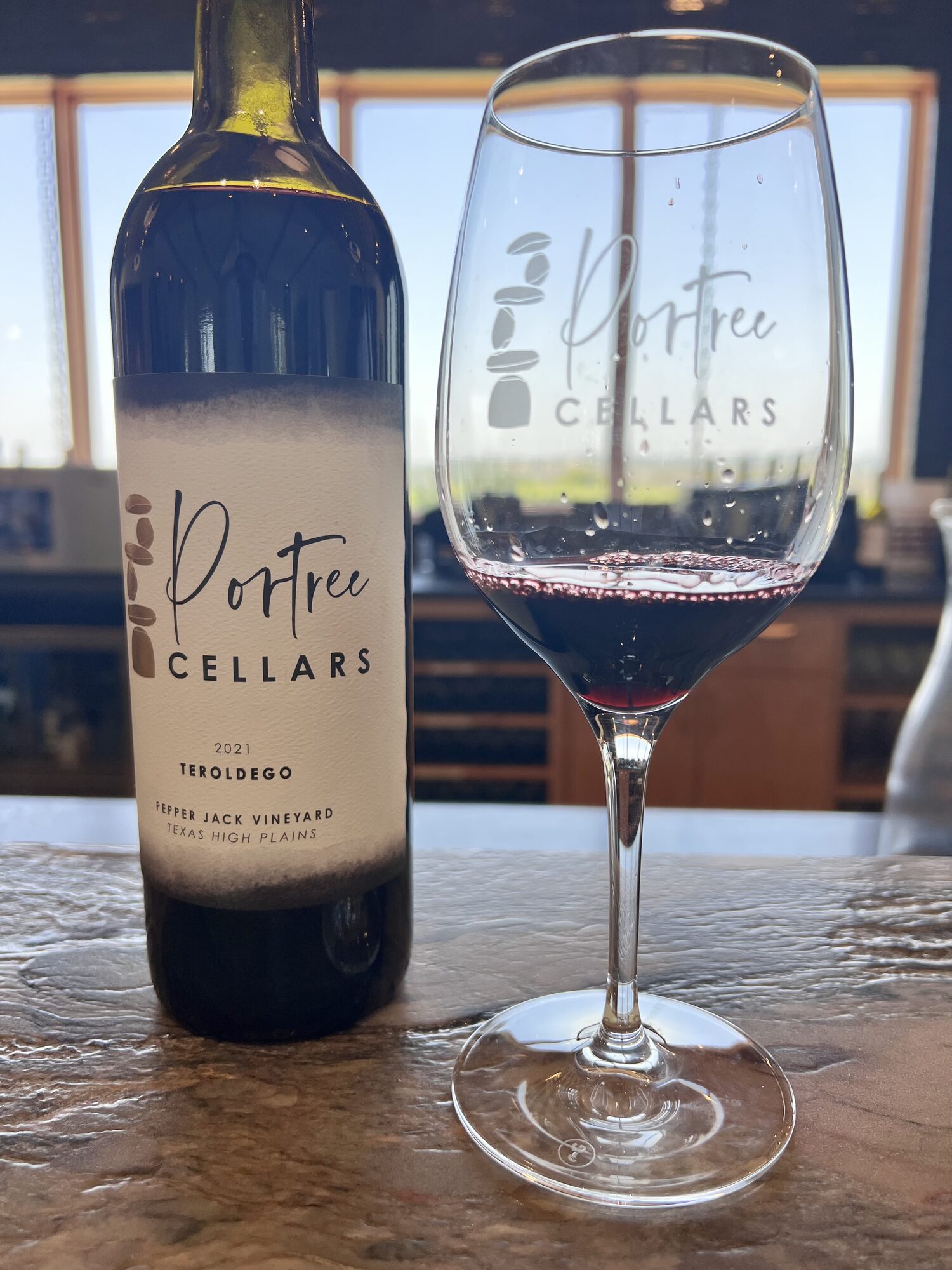 Plate 02 · The 2021 Teroldego at Portree — Pepper Jack Vineyard, Texas High Plains